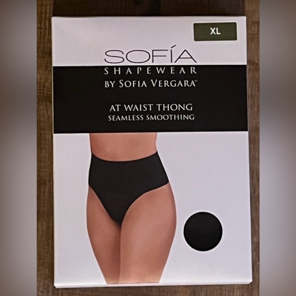 Sofia by Sofia Vergara Black Shapewear At Waist Thong. NWT. Size XL - Picture 1 of 7